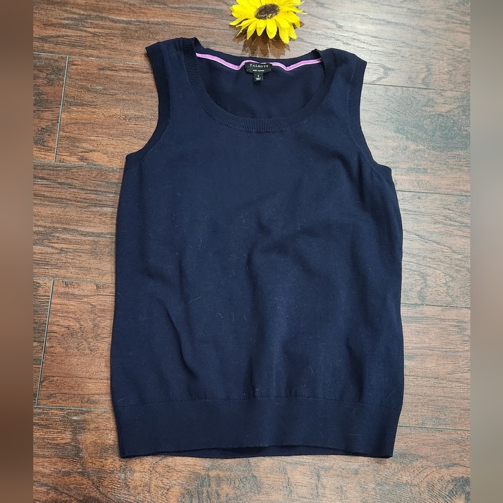 Talbots Lightweight Woven Stretch Keyhole Tank 🌀💓 - Picture 2 of 5